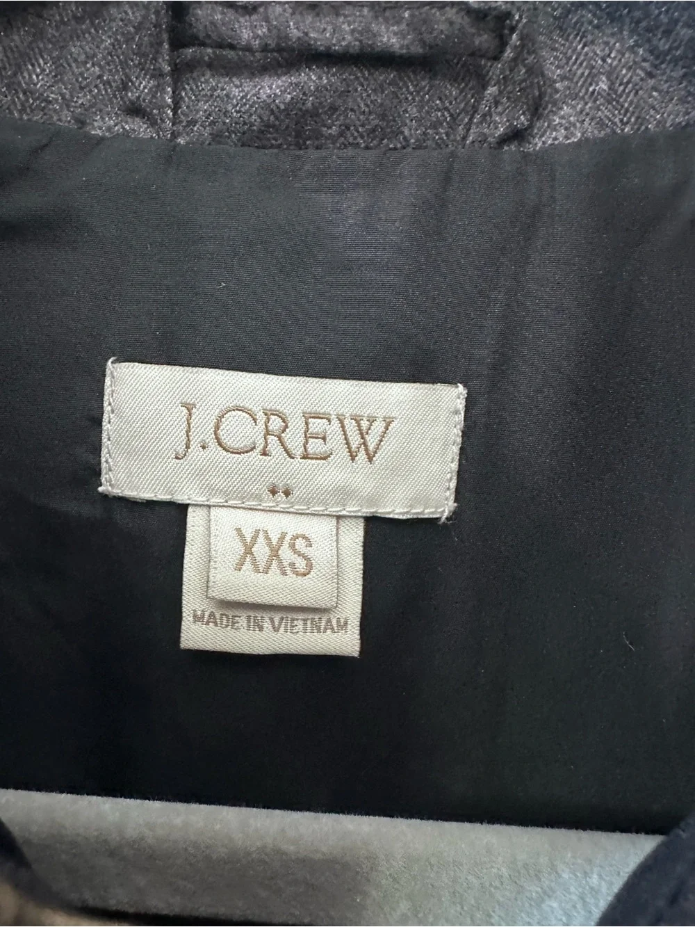 J. Crew Factory Textured Quilted Puffer Vest Gray Size XXS C9245